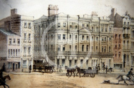 Towers Angel Hotel, Dale Street in 1850